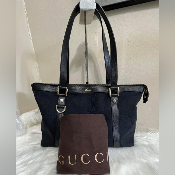 GUCCI Black Canvas Tote Bag👜 - Picture 2 of 16